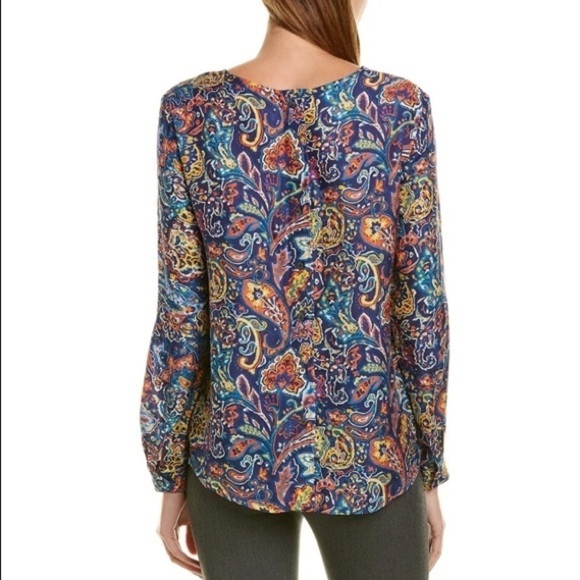 J.Mclaughlin Silk-Blend Blouse Small - Picture 2 of 11